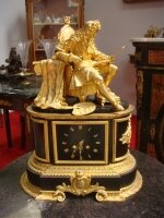 Антикварные Каминные часы. Художник. 19 век. 42x25x57 см. Цена 3700 евро