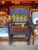 34. Кресло антикварное. Около 1830 года. 75x50x115 см.