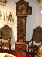 163. Антикварные деревянные Напольные часы. Около 1830 г. 237х56х36 см. Цена 5300 евро.