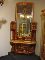 207. Салон - комплект антикварной мебели для гостинной: зеркало, диван, 2 кресла, 4 стула. Около 1900 г. Цена 10000 евро.