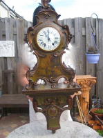 313. Антикварные Часы с консолью. 19 век. 85х30х18 см. 3000 евро