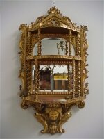 327. Антикварная Настенная консолька с зеркалом. 19 век. 75x32x135 см. Цена 4500 евро