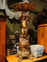 91. Антикварная Деревянная, позолоченная скульптура. Италия. Около 1880 года. 135x65 см. Цена 2900 евро.