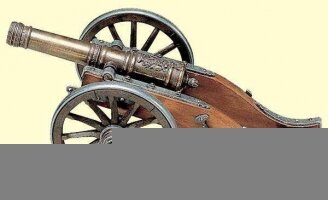 Антикварная модель пушки армии Наполеона. 18 век. 30x15x13 см. Цена 750 евро
