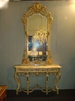 Антикварная Консоль с зеркалом. Около 1900 г. 305x153x46 см. Цена 5500 евро
