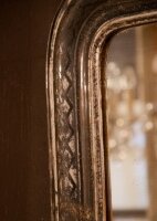 Настенное Антикварное Зеркало в посеребренной раме. Период Луи Филиппа. Франция. 120x75 см . Цена 1700 евро