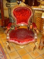 Антикварное Кресло в стиле Буль. Около 1850 г. 67x70x110 см. Цена 6500 евро