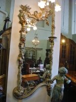 164. Антикварное Настенное резное зеркало. 19 век. 230x94 см.Цена 6000 евро.
