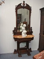 244. Антикварное Зеркало с консолью. 19 век. 256x104x50 см. Цена 5700 евро.
